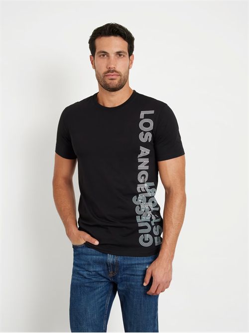 t-shirt uomo nera GUESS | M4YI34J1314/JBLK